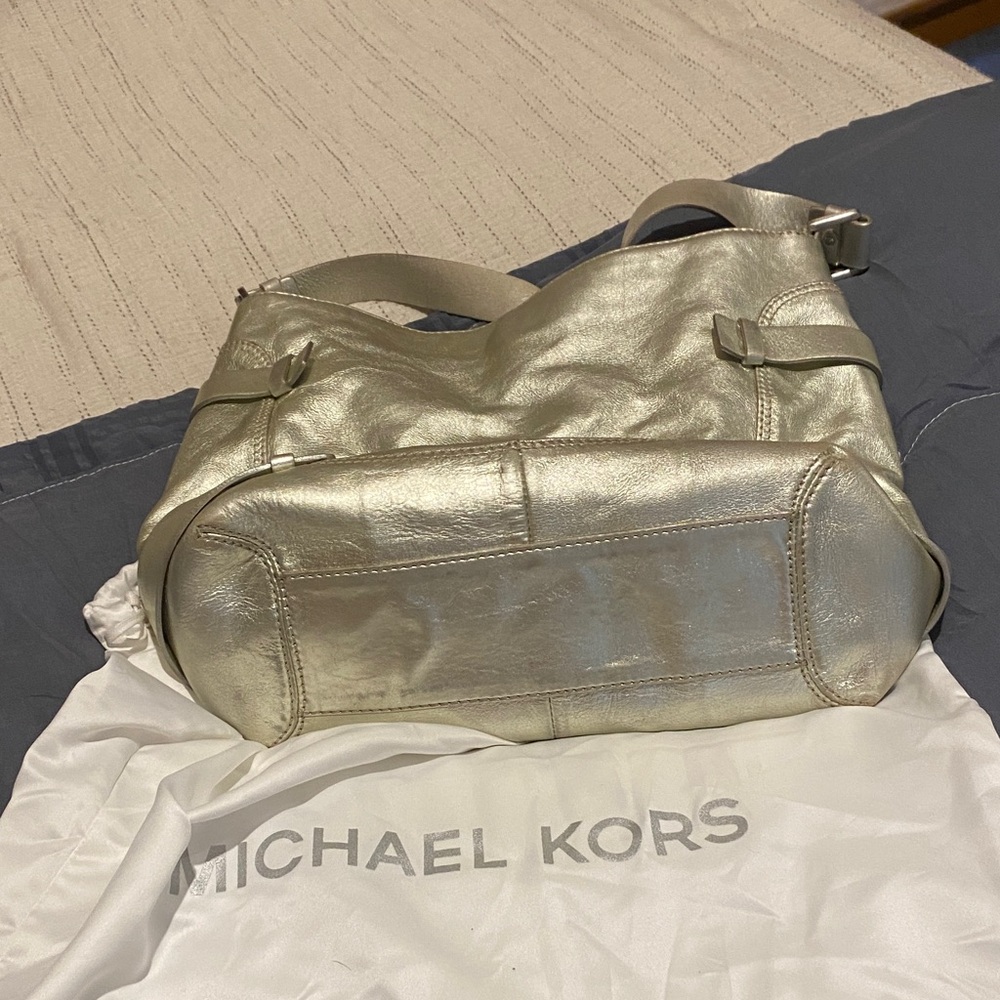 Michael Kors Metallic Silver Shoulder Bag